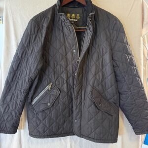 Barbour Men's Quilted Jacket in Charcoal Black